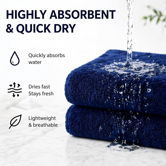SEISSO 2 Pack Extra Large Bath Towels 63"x35", Bath Sheets - Image 4