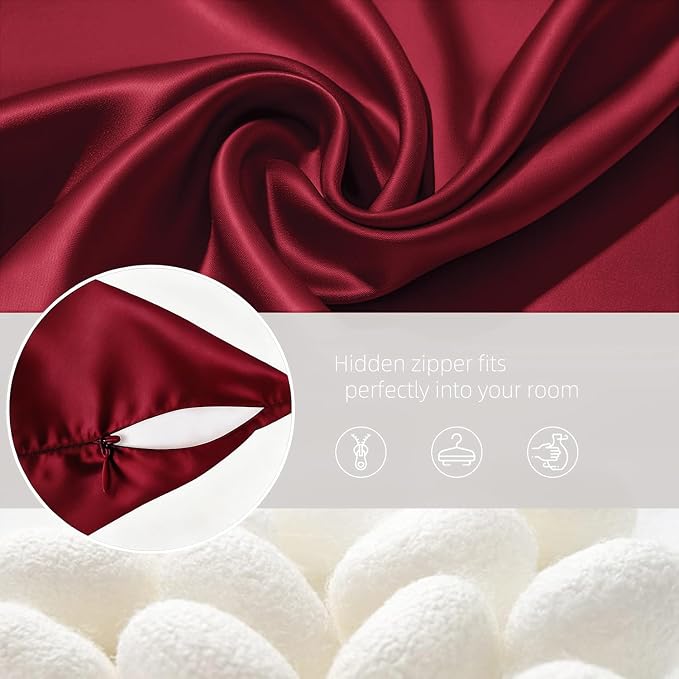 Silk Pillowcase for Hair and Skin Mulberry Silk Pillowcase Soft Breathable - Image 7