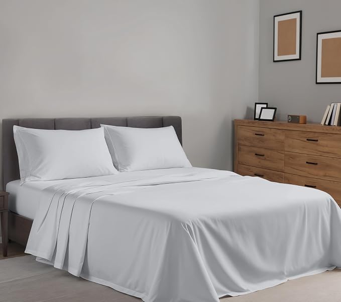 RUVANTI 100% Cotton Sheets – California King Percale Bedding, Cooling & - Image 2