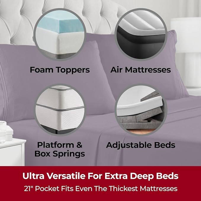 Mellanni Extra Deep Full Sheets - Image 2