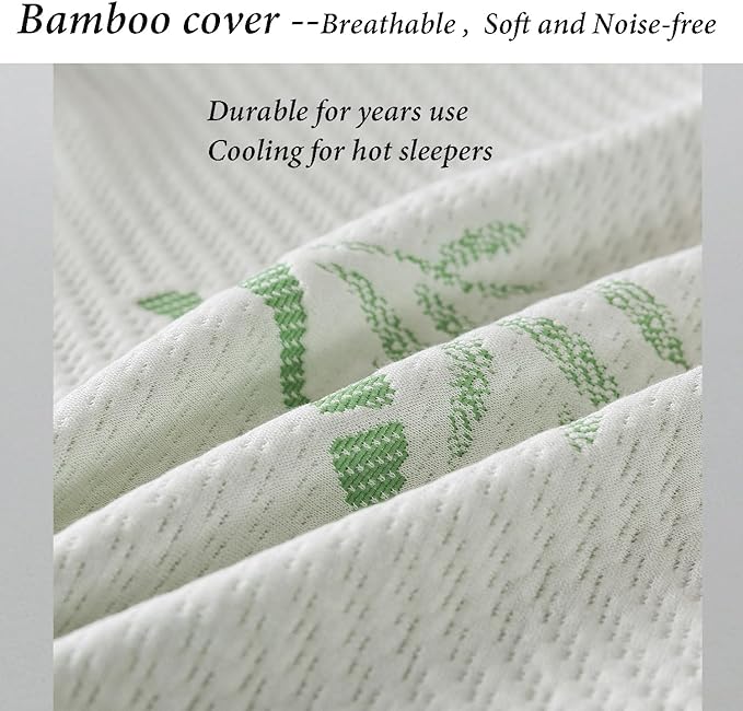 Memory Foam Pillows Queen Size set of 2, Shredded Memory Foam Bed Pillow - Image 3