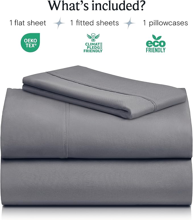 LuxClub 3 PC Twin XL Sheet Set, Deep Pockets Wrinkle Free Cooling Bed Sheets - Image 2