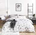 SUSYBAO White Polka Dot Duvet Cover King 100% Cotton 3 Pcs Set 1 Modern Grey by SUSYBAO