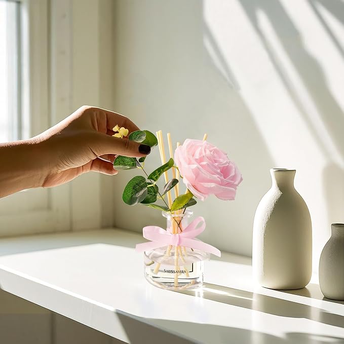 Reed Diffusers Set, 7.10 oz Rose Water Scented Diffuser - Image 5