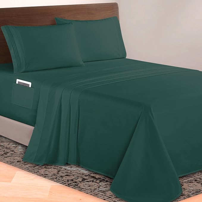 Elegant Comfort Luxurious 1500 Premium Hotel Quality Microfiber 4-Piece Sheet by ELEGANTCOMFORT