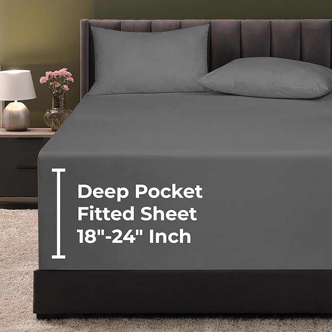 Royale Linens Extra Deep Pocket Queen Fitted Sheet Only by ROYALELINENS