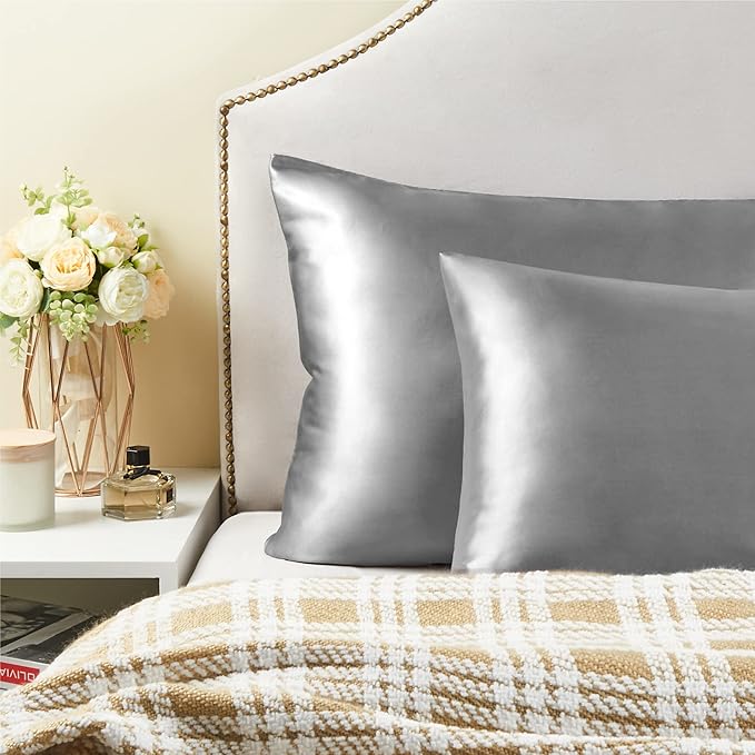BEDELITE Satin Pillowcase with Zipper 4 Pack, Super Soft and Cooling Similar to - Image 6
