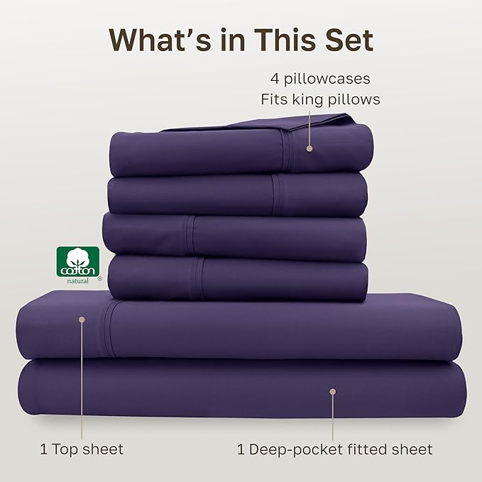 California Design Den 6-Pc King Size Sheet Set - Image 4