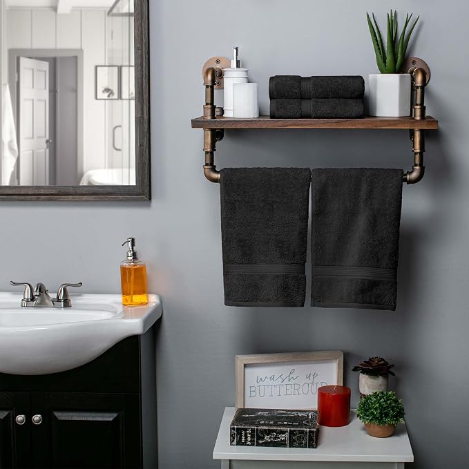 SUPERIOR Egyptian Cotton Pile Hand Towel Set of 4, Ultra Soft Luxury Towels - Image 6