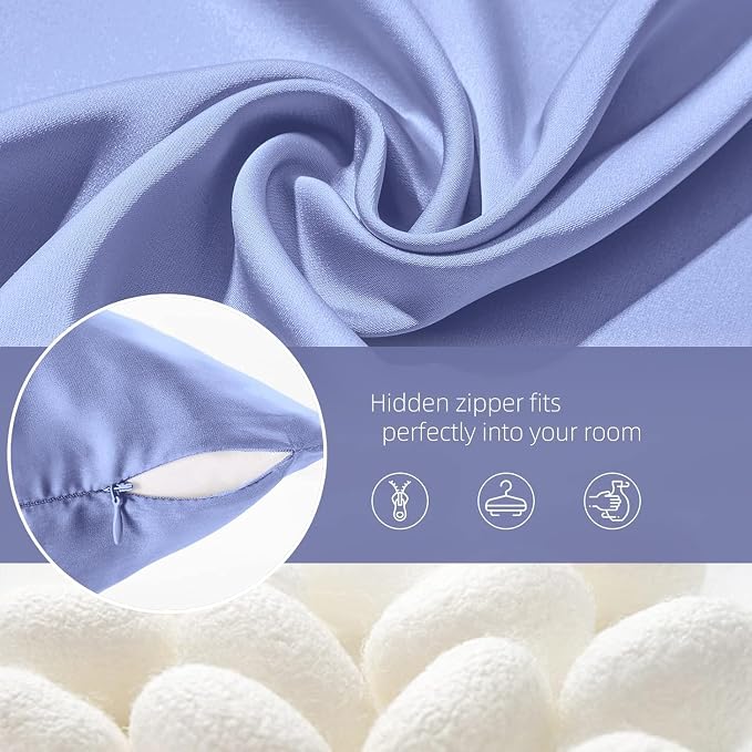 Silk Pillow Cases 2 Pack Mulberry Silk Pillowcases Soft Breathable Both Sided - Image 6