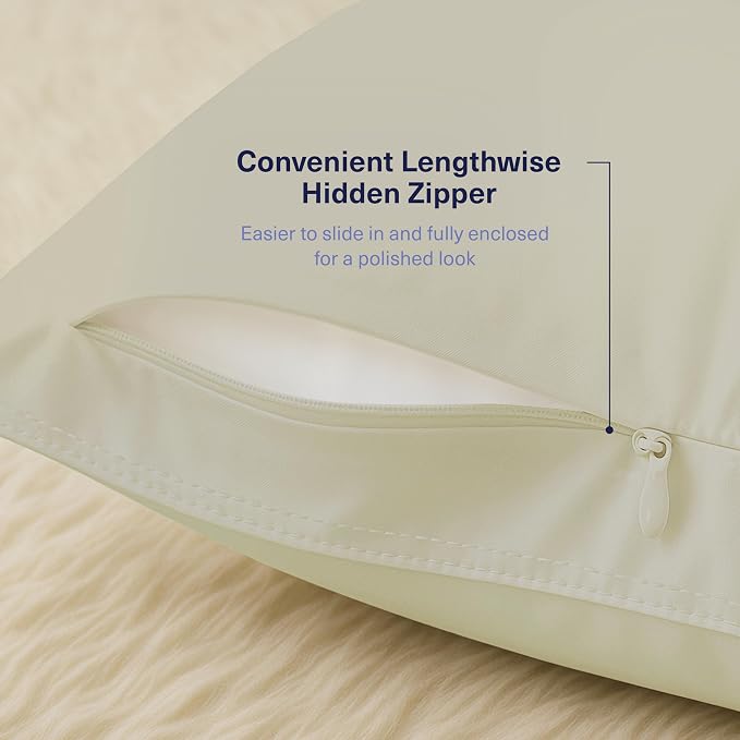 Kickoff Viscose Bamboo Pillowcase, 100% Organic Hidden Zippered Viscose Bamboo - Image 5