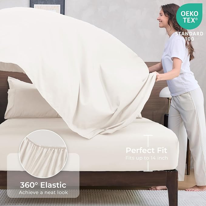 HEVUMYI Ivory Full Comforter Set - Image 5