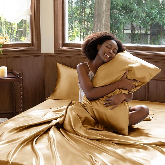 CozyLux Satin Sheets King Size Sheet Set - Image 7
