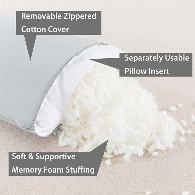 WhatsBedding Memory Foam Body Pillow - Image 2