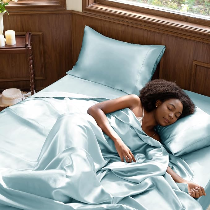 CozyLux Satin Sheets King Size Sheet Set - Image 2