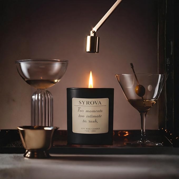 Amber & Tonka Bean Candle, Luxury Scented Soy Candle 7oz, Warm Cozy Fragrance - Image 6