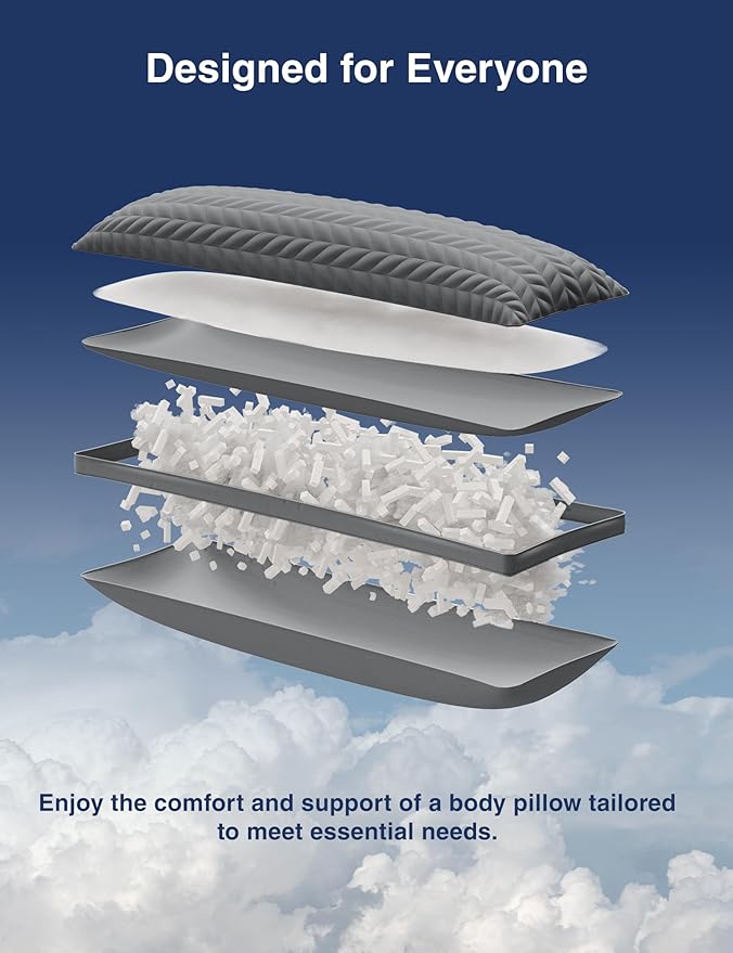 ZonLi Long Body Pillow for Adults, Firm Body Pillow - Image 3