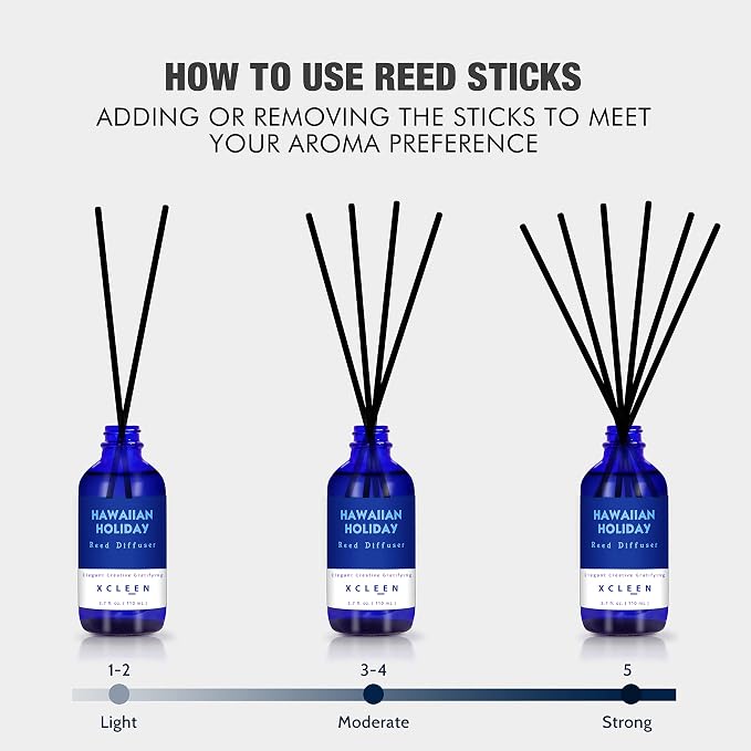 Xcleen Reed Diffuser Set for Home| 3.7 Oz Hawaiian Holiday Fragrance Diffuser | - Image 4
