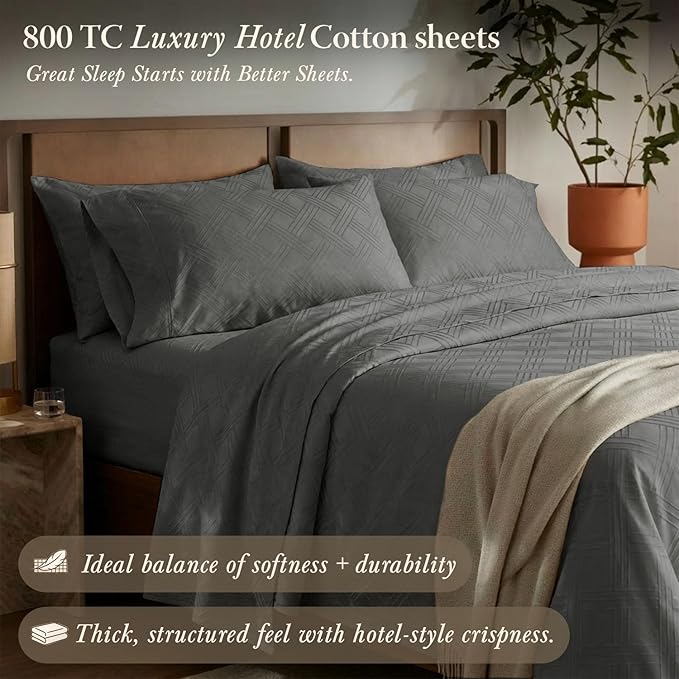 Threadmill Luxury 100% Cotton King Sheets - Image 2