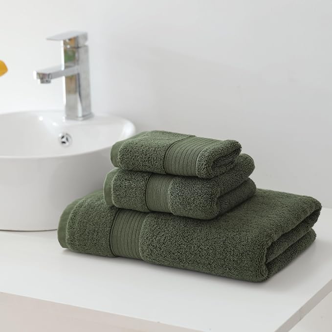 27x55 Bath Towel 100 Percent Cotton 650GSM Luxury Super Soft Absorbent Bathroom - Image 5