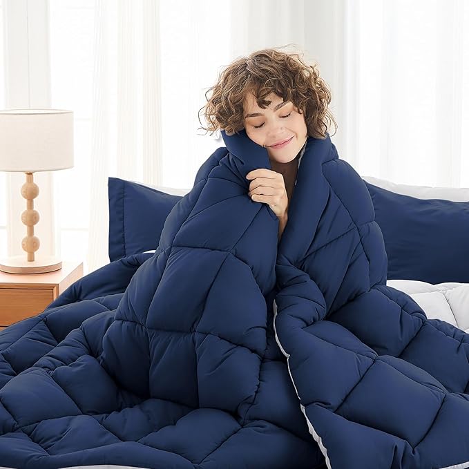 MUXHOMO 5 Pieces Twin XL Comforter Set, Reversible Bed in a Bag Twin XL Size - Image 2