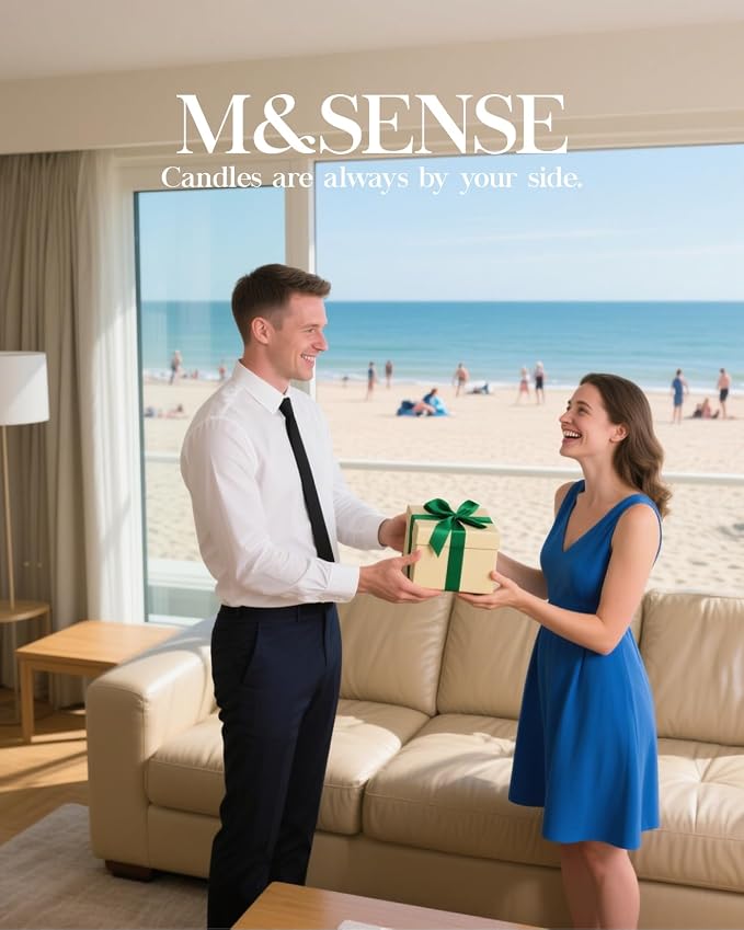 M&SENSE Oceanic Breeze Scented Candles Summer Soy Candle, Beach Candles Scented - Image 8