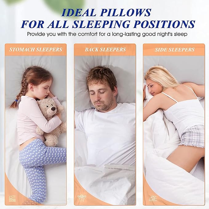 MZOIMZO Bed Pillows for Sleeping- Soft Density, Queen Size Set of 2, Cooling - Image 6