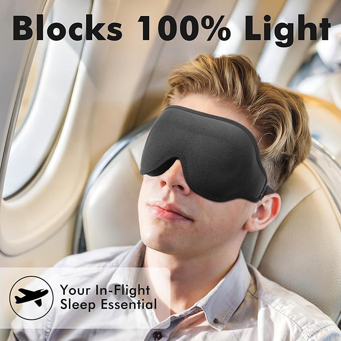 Weighted Eye Mask for Sleeping, 3D Contoured Sleep Mask Blackout - Image 5