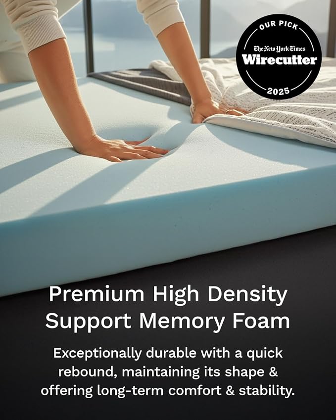 ViscoSoft 4 Inch Memory Foam Mattress Topper Full - Image 2