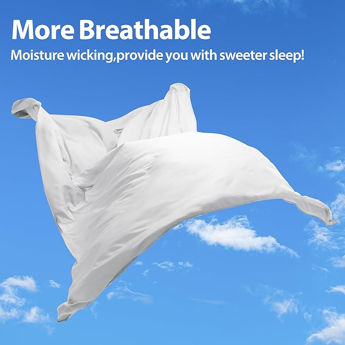 Bamboo Viscose Flat Sheets Only, 400 Thread Count Sateen Weave Cal King Size - Image 6