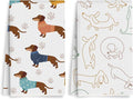 2PCS Cute Dachshund Kitchen Towels, Dog Mom Gifts by Unknown