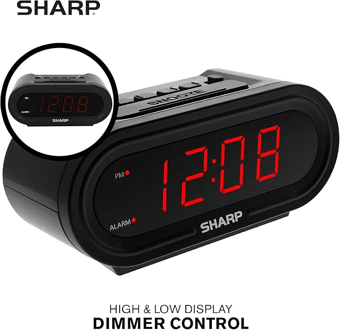 Sharp AccuSet Automatic Smart Alarm Clock – Self-Setting Digital Clock - Image 5