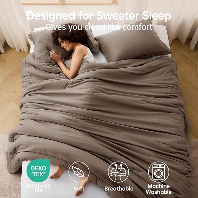MUXHOMO Queen Comforter Set, All Season Ultra Soft Down Alternative Bedding - Image 2