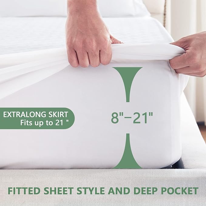 Premium Waterproof Mattress Protector California King Size, Breathable Bed - Image 4