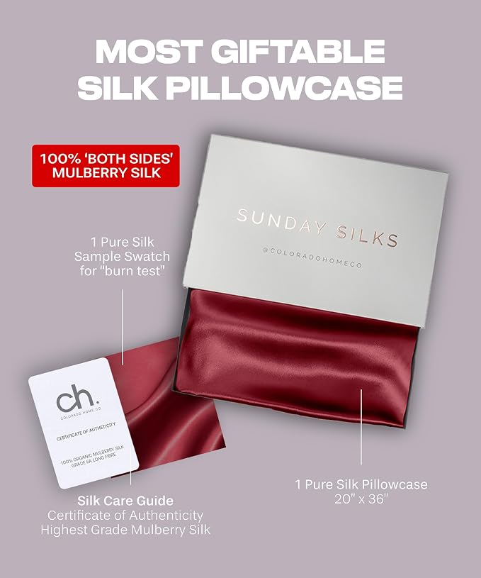 SUNDAYSILKS™ Premium Silk Pillow Cases | 100% Mulberry Silk Pillowcase - Image 6