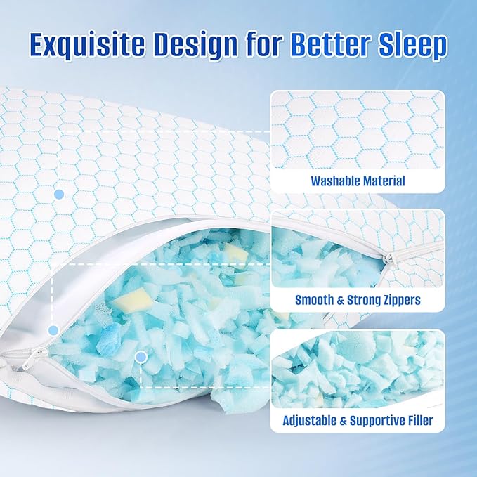 CushyOasis Shredded Memory Foam Pillow - Image 4