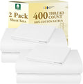 California Design Den 2-Pack Twin XL Sheet Sets 100% Cotton Sateen by CaliforniaDesignDen