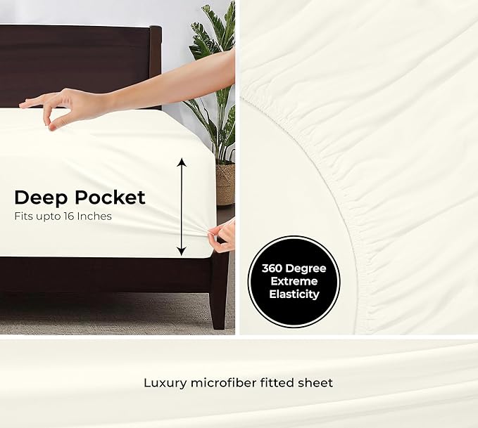 Royale Linens Fitted Sheet Twin XL - Image 3