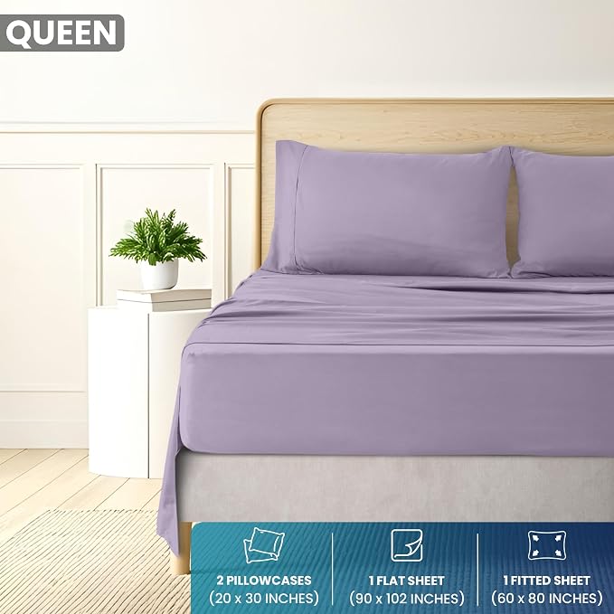 Utopia Bedding Queen Size 4 Piece Sheet Set - Image 2