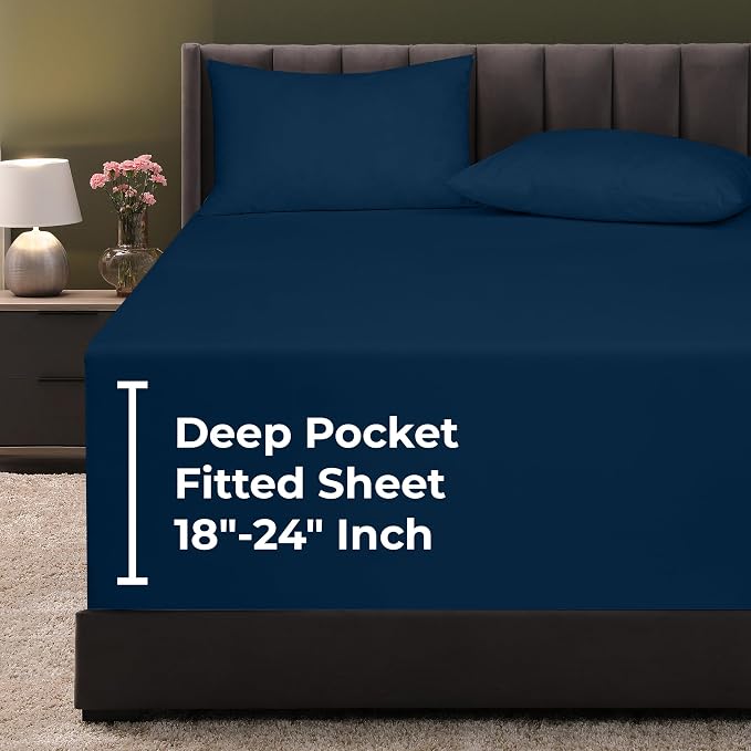 Royale Linens Extra Deep Pocket Queen Fitted Sheet Only by ROYALELINENS