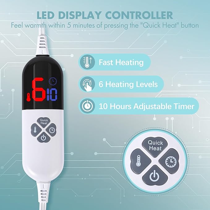 Full Size Heated Blanket 72" x 84" - Image 2