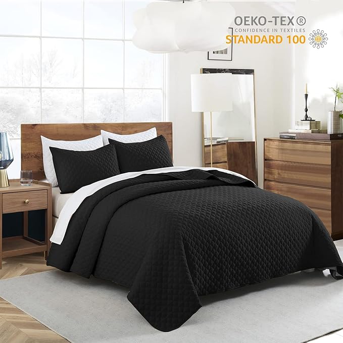 HORIMOTE HOME Quilt Set Twin Size, Soft Coverlet Set Lightweight Microfiber - Image 4