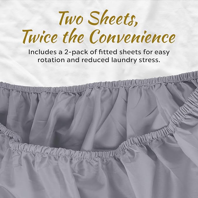 Ultra Soft Microfiber Full XL Fitted Sheets – 1800 Thread Count, Deep 15” Pocket - Image 3