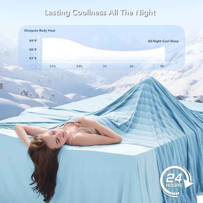 GOHERO Cooling Blanket for Couples- 60"x90" Summer Cooling Throw Blanket for - Image 3