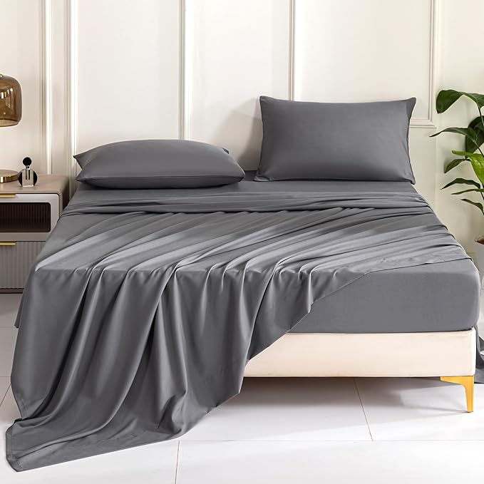 Lavisun Flat Sheets 2 Pack, Hotel Quality Flat Bed Sheets, Brushed Microfiber - Image 2