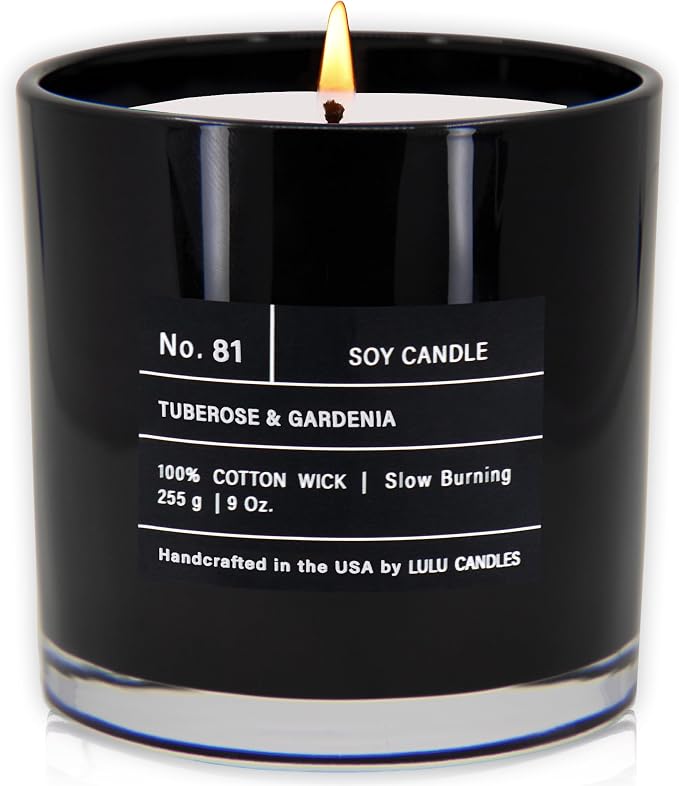 Lulu Candles | Tuberose & Gardenia | Luxury Scented Soy Jar Candle | Hand by LULUCANDLES