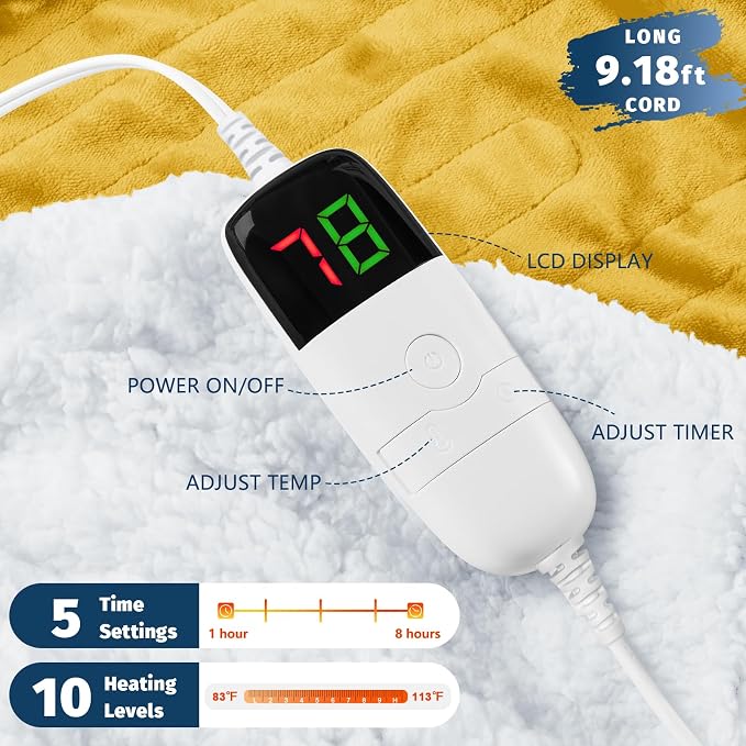 BOMOVA Heated Electric Blanket Twin - Image 2