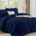 Sasttie King Size Comforter Set, 7-Piece Bed in a Bag, Pintuck Bedding Sets by SASTTIE