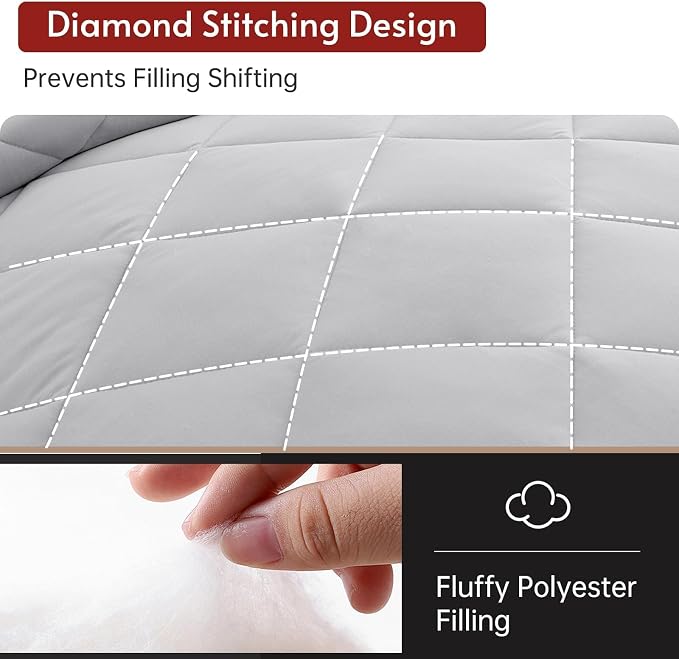 MUXHOMO 5 Pieces Twin Comforter Set, Reversible Bed in a Bag Twin Size - Image 7