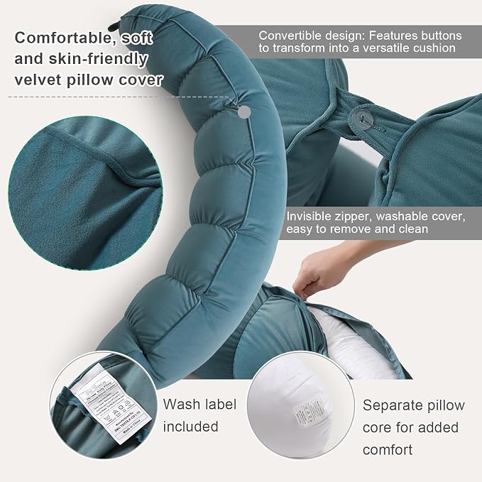 Peallow – Long Round Body Pillow - Image 4